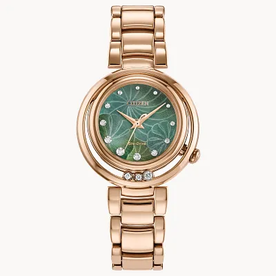 Citizen L Arcly Green Dial Stainless Steel Bracelet EM1113-58Y Citizen L Arcly Green Dial Stainless Steel Bracelet EM1113-58Y